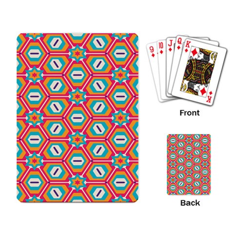 Hexagons and stars pattern                                                                Playing Cards Single Design from ArtsNow.com Back