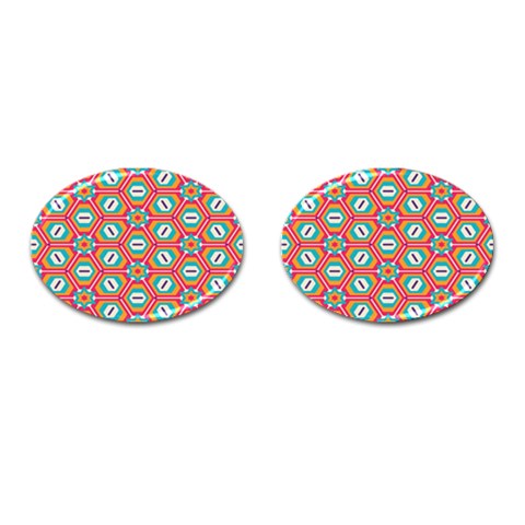 Hexagons and stars pattern                                                                Cufflinks (Oval) from ArtsNow.com Front(Pair)