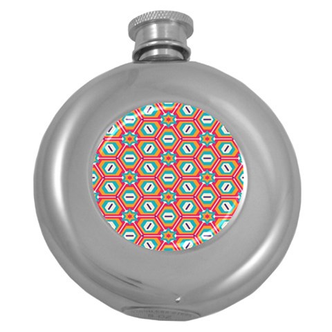 Hexagons and stars pattern                                                                Hip Flask (5 oz) from ArtsNow.com Front