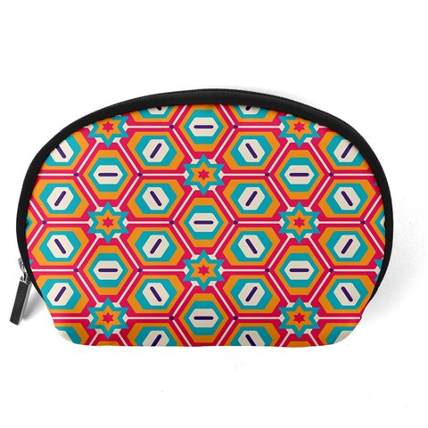 Hexagons and stars pattern                                                                Accessory Pouch from ArtsNow.com Back