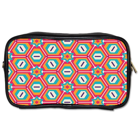 Hexagons and stars pattern                                                                Toiletries Bag (Two Sides) from ArtsNow.com Front