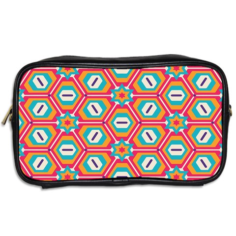 Hexagons and stars pattern                                                                Toiletries Bag (Two Sides) from ArtsNow.com Back