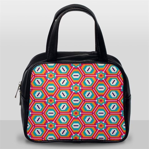 Hexagons and stars pattern                                                                Classic Handbag (Two Sides) from ArtsNow.com Back