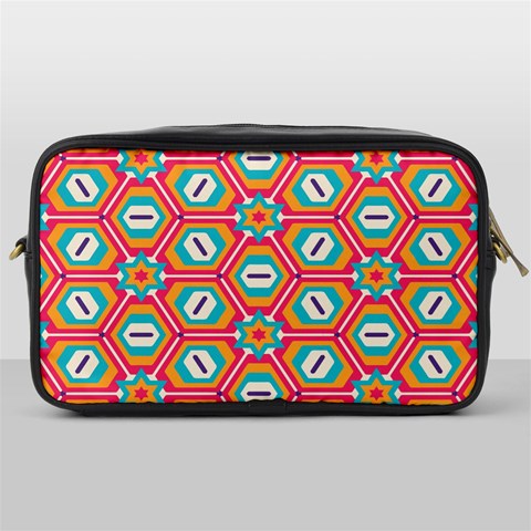 Hexagons and stars pattern                                                                Toiletries Bag (One Side) from ArtsNow.com Front