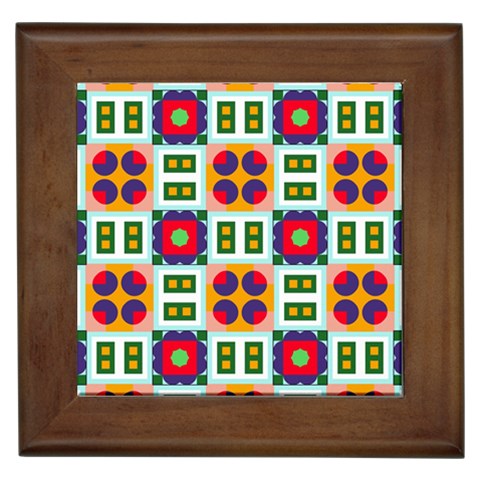 Shapes in shapes 2                                                                 Framed Tile from ArtsNow.com Front