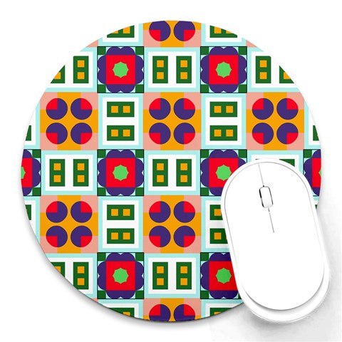 Shapes in shapes 2                                                                 Round Mousepad from ArtsNow.com Front