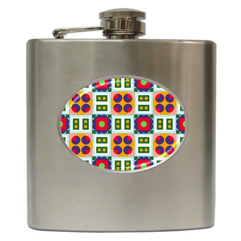 Shapes in shapes 2                                                                 Hip Flask (6 oz) from ArtsNow.com Front