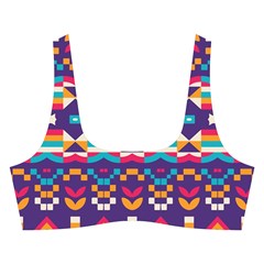 Pastel shapes rows on a purple background                                                                  Cross Back Hipster Bikini Set from ArtsNow.com Front