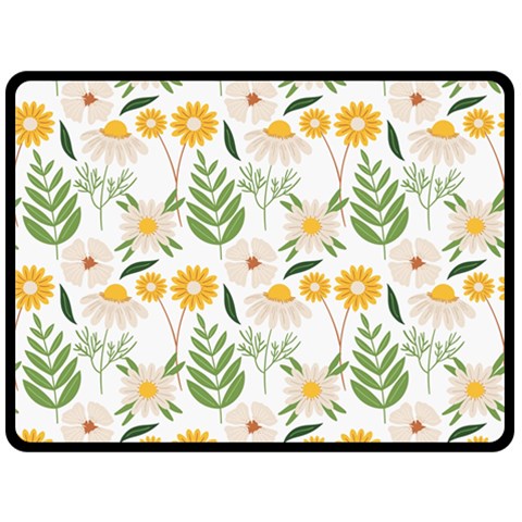 Flowers on a white background pattern                                                                   Fleece Blanket from ArtsNow.com 80 x60  Blanket Front