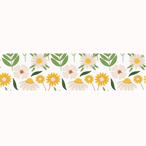 Flowers on a white background pattern                                                                   Large Bar Mat from ArtsNow.com 32 x8.5  Bar Mat