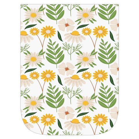 Flowers on a white background pattern                                                                 Waist Pouch (Large) from ArtsNow.com Front Pocket