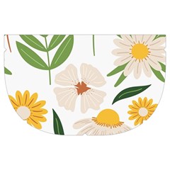 Flowers on a white background pattern                                                               Makeup Case (Medium) from ArtsNow.com Side Right