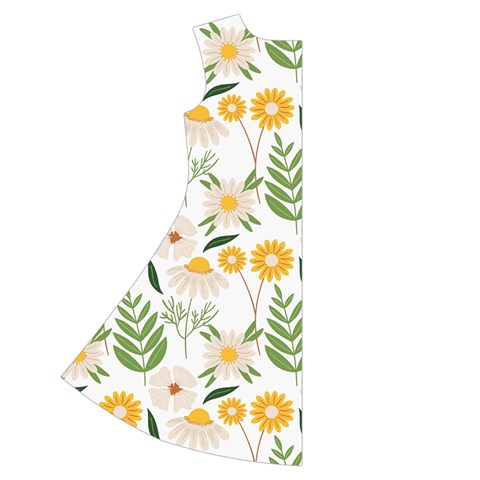 Flowers on a white background pattern                                                                        Short Sleeve V Back Left