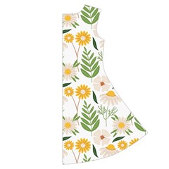 Flowers on a white background pattern                                                                        Short Sleeve V Back Right