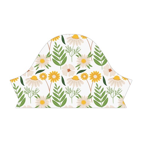 Flowers on a white background pattern                                                                        Short Sleeve V Left Sleeve