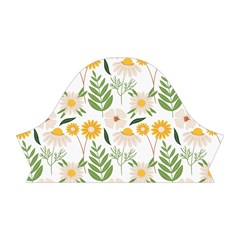 Flowers on a white background pattern                                                                        Short Sleeve V Left Sleeve