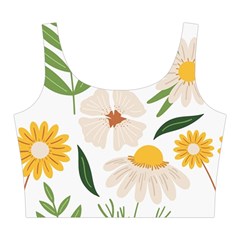 Flowers on a white background pattern                                                                   Midi Sleeveless Dress from ArtsNow.com Top Front