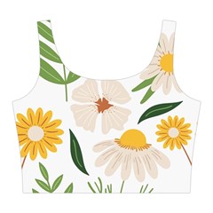 Flowers on a white background pattern                                                                   Midi Sleeveless Dress from ArtsNow.com Top Back