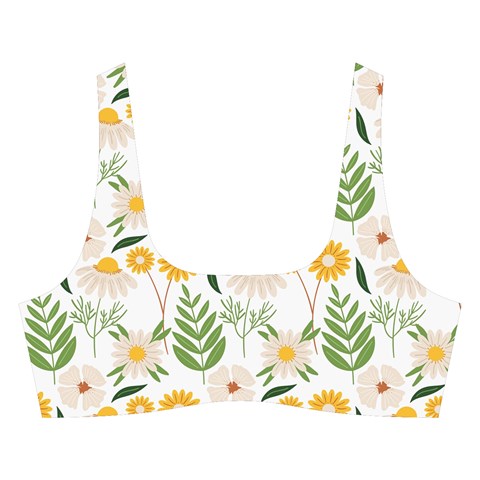 Flowers on a white background pattern                                                                   Cross Back Hipster Bikini Set from ArtsNow.com Front