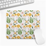 Flowers on a white background pattern                                                                    Large Mousepad