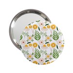 Flowers on a white background pattern                                                                    2.25  Handbag Mirror