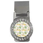 Flowers on a white background pattern                                                                    Money Clip (CZ)