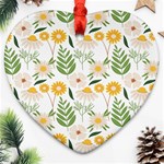 Flowers on a white background pattern                                                                    Ornament (Heart)