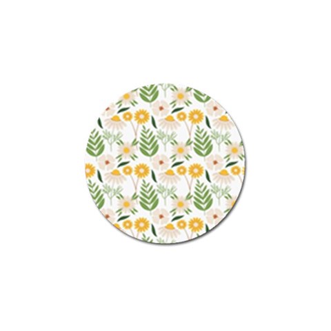 Flowers on a white background pattern                                                                    Golf Ball Marker from ArtsNow.com Front