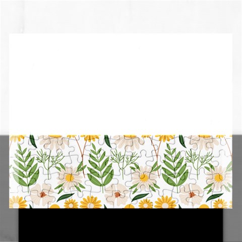 Flowers on a white background pattern                                                                    Jigsaw Puzzle (Rectangular) from ArtsNow.com Front