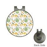 Flowers on a white background pattern                                                                    Golf Ball Marker Hat Clip