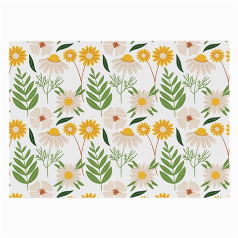 Flowers on a white background pattern                                                                    Large Glasses Cloth from ArtsNow.com Front