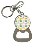 Flowers on a white background pattern                                                                    Bottle Opener Key Chain