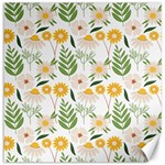 Flowers on a white background pattern                                                                    Canvas 16  x 16 