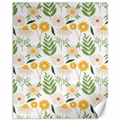 Flowers on a white background pattern                                                                    Canvas 16  x 20  from ArtsNow.com 15.75 x19.29  Canvas - 1