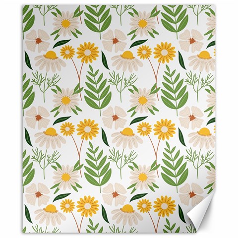 Flowers on a white background pattern                                                                    Canvas 20  x 24  from ArtsNow.com 19.57 x23.15  Canvas - 1