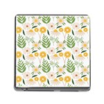 Flowers on a white background pattern                                                                    Memory Card Reader (Square)