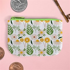 Flowers on a white background pattern                                                                   Mini Coin Purse from ArtsNow.com Front