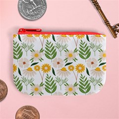 Flowers on a white background pattern                                                                   Mini Coin Purse from ArtsNow.com Front