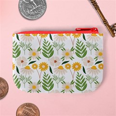 Flowers on a white background pattern                                                                   Mini Coin Purse from ArtsNow.com Back