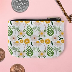 Flowers on a white background pattern                                                                   Mini Coin Purse from ArtsNow.com Back