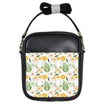 Flowers on a white background pattern                                                                    Girls Sling Bag