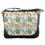 Flowers on a white background pattern                                                                    Messenger Bag