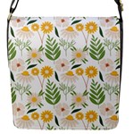 Flowers on a white background pattern                                                                    Flap Closure Messenger Bag (S)