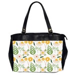 Flowers on a white background pattern                                                                    Oversize Office Handbag (2 Sides)