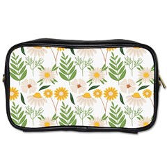 Flowers on a white background pattern                                                                    Toiletries Bag (Two Sides) from ArtsNow.com Front