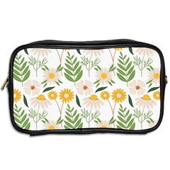 Flowers on a white background pattern                                                                    Toiletries Bag (Two Sides) from ArtsNow.com Back