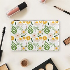 Flowers on a white background pattern                                                                    Cosmetic Bag from ArtsNow.com Front