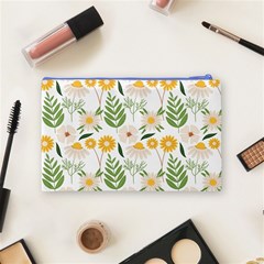 Flowers on a white background pattern                                                                    Cosmetic Bag from ArtsNow.com Back