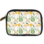 Flowers on a white background pattern                                                                    Digital Camera Leather Case