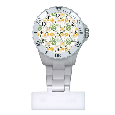 Flowers on a white background pattern                                                                    Nurses Watch from ArtsNow.com Front